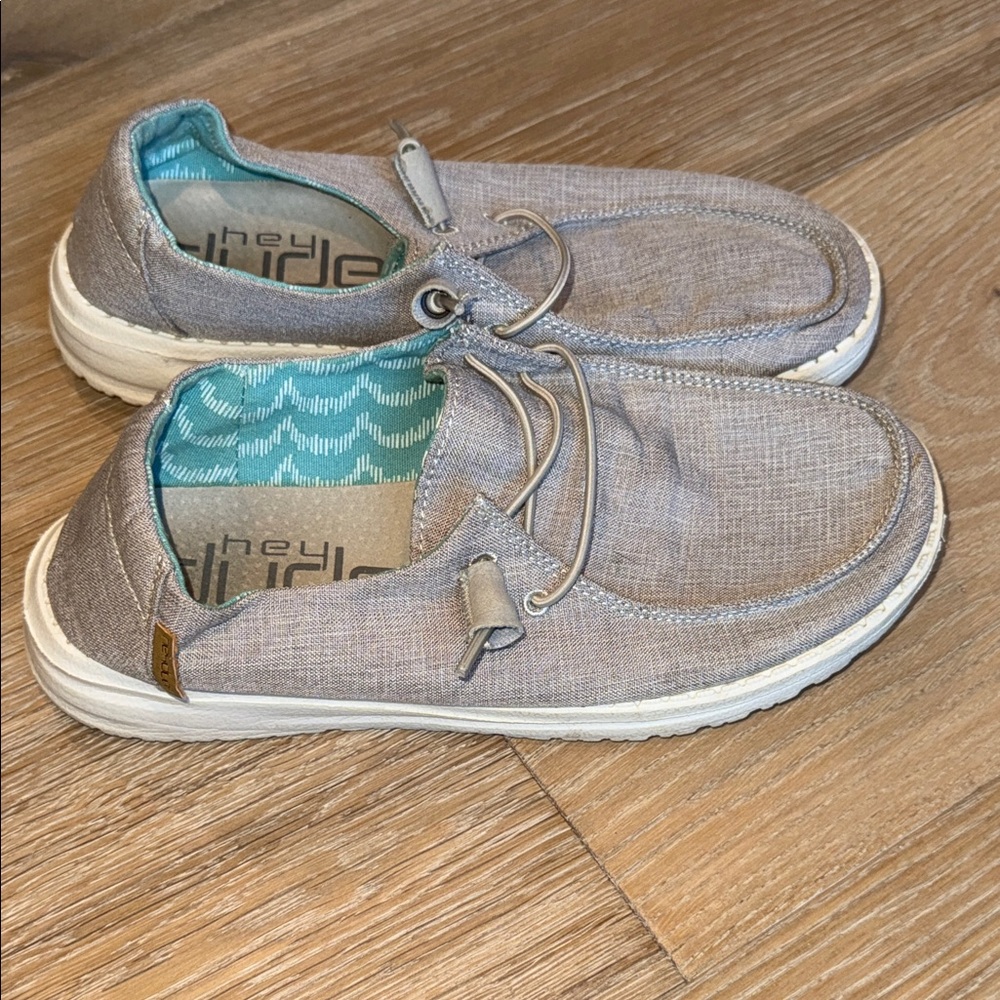 Hey Dude Women’s  Light Gray Moccasins